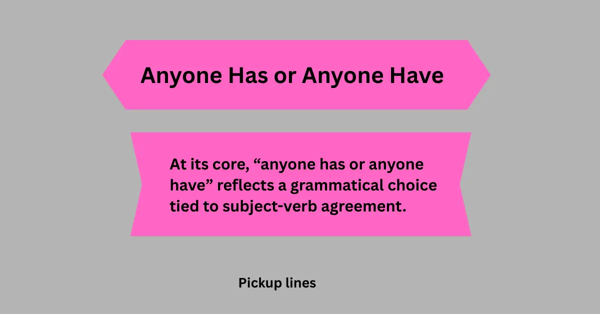 Anyone Has or Anyone Have