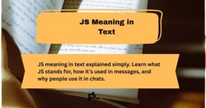 JS Meaning in Text