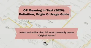 OP Meaning in Text