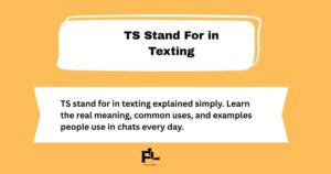 TS Stand For in Texting