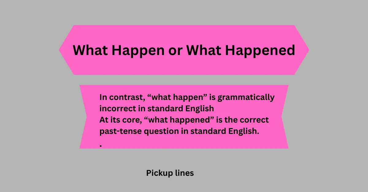 What Happen or What Happened