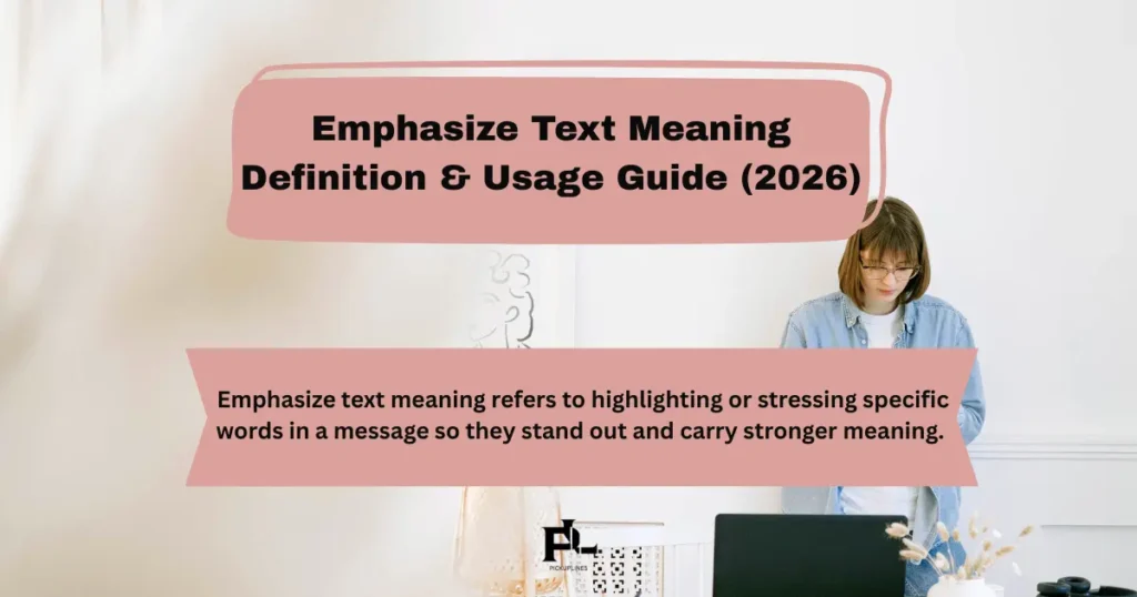 what does emphasize mean in text