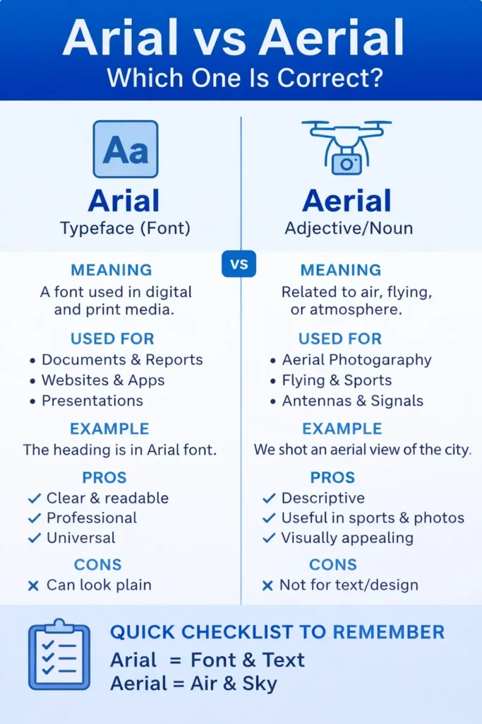 Arial vs Aerial