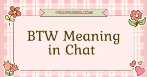 BTW Meaning in Chat