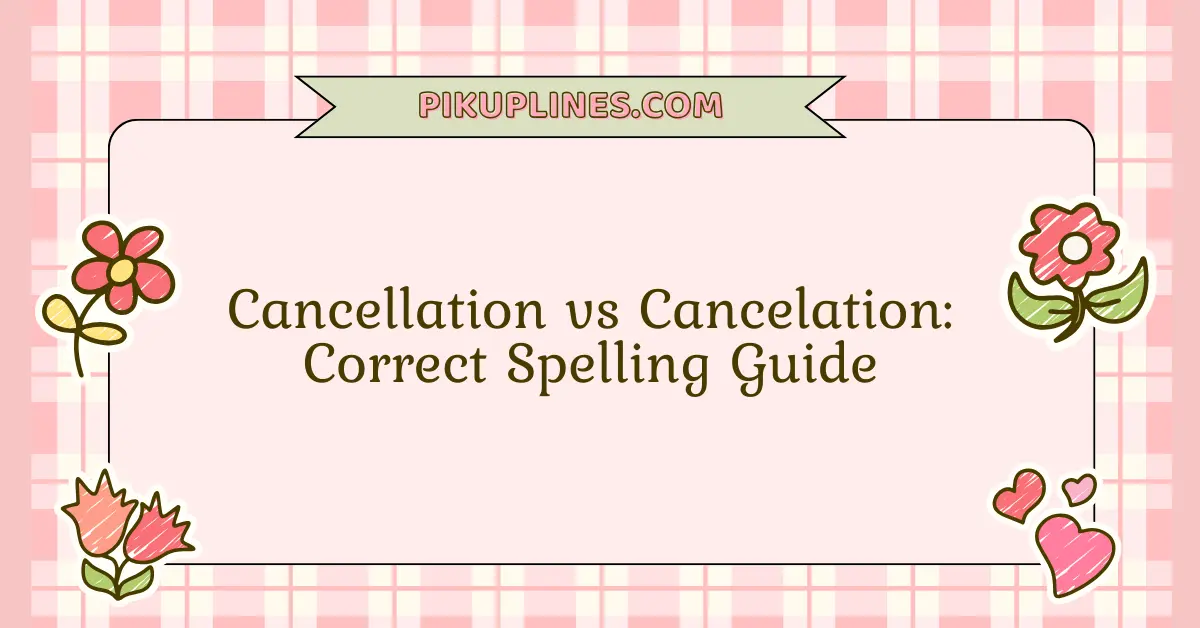 Cancellation vs Cancelation