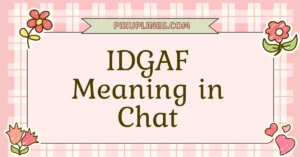 IDGAF Meaning in Chat