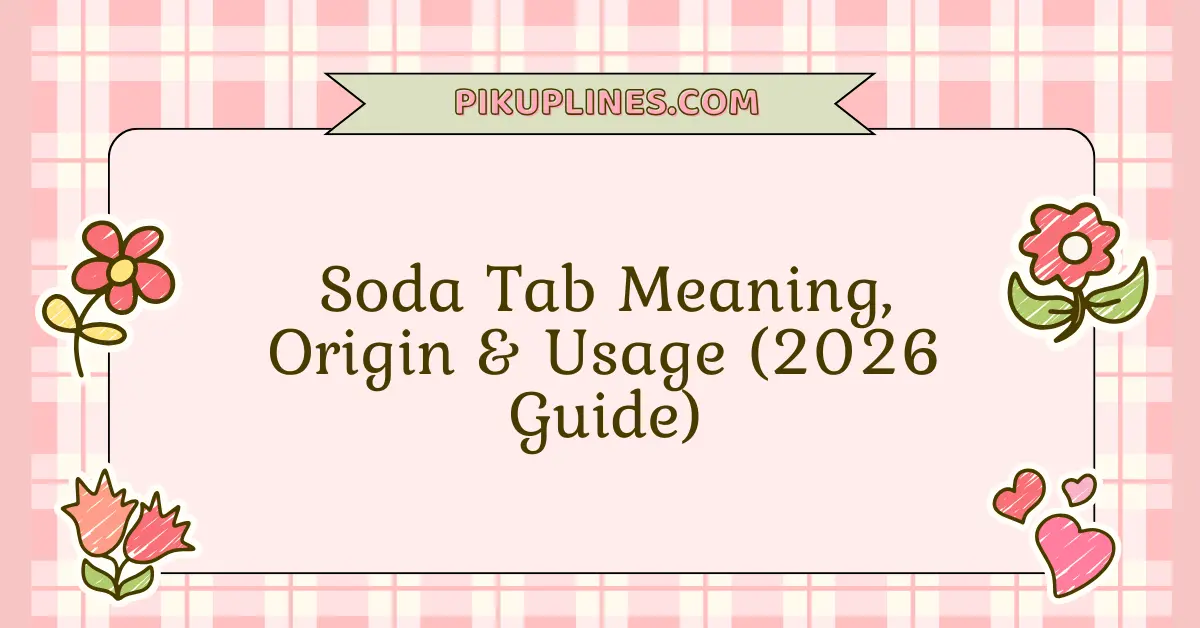 Soda Tab Meaning