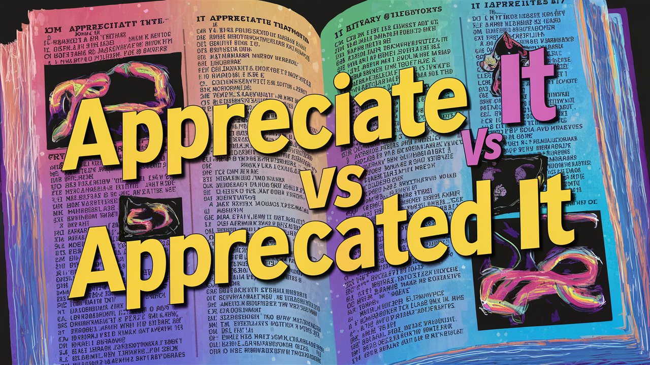 Appreciate It vs Appreciated It