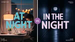 At night or in the night
