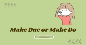 Make Due or Make Do