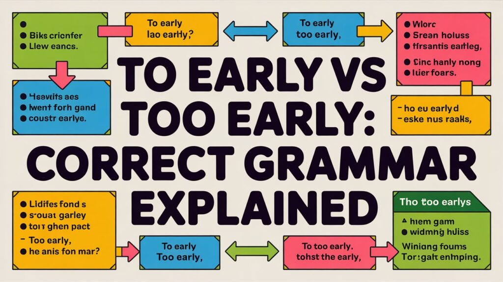 To Early vs Too Early Correct Grammar Explained